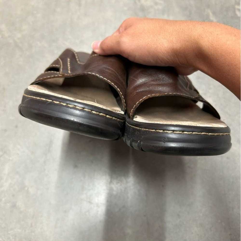 Vintage MIA Brown Leather Platform Sandals 6.5 - image 5