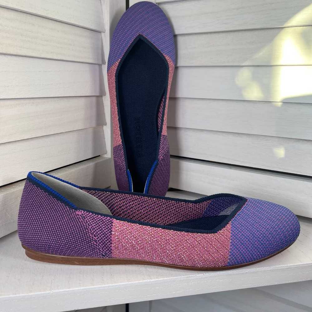 ROTHYS METALLIC LILAC FLATS - image 1