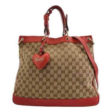 Gucci Pop Bamboo Bowler cloth handbag - image 1