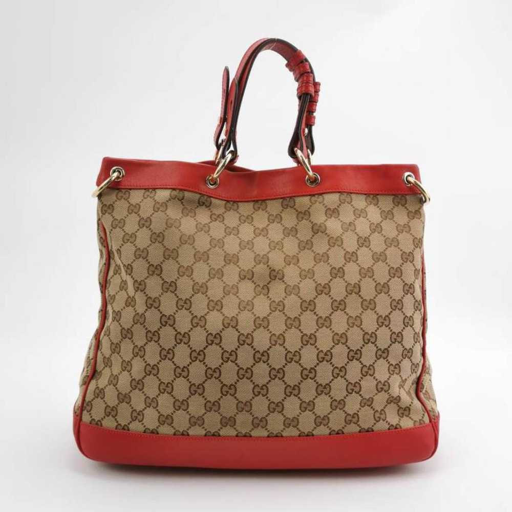 Gucci Pop Bamboo Bowler cloth handbag - image 5