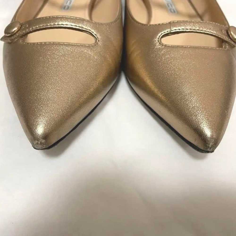 Perlico Flat Pumps Gold Size 36.5. - image 2