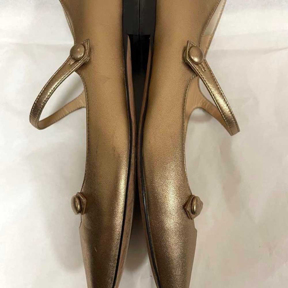 Perlico Flat Pumps Gold Size 36.5. - image 6