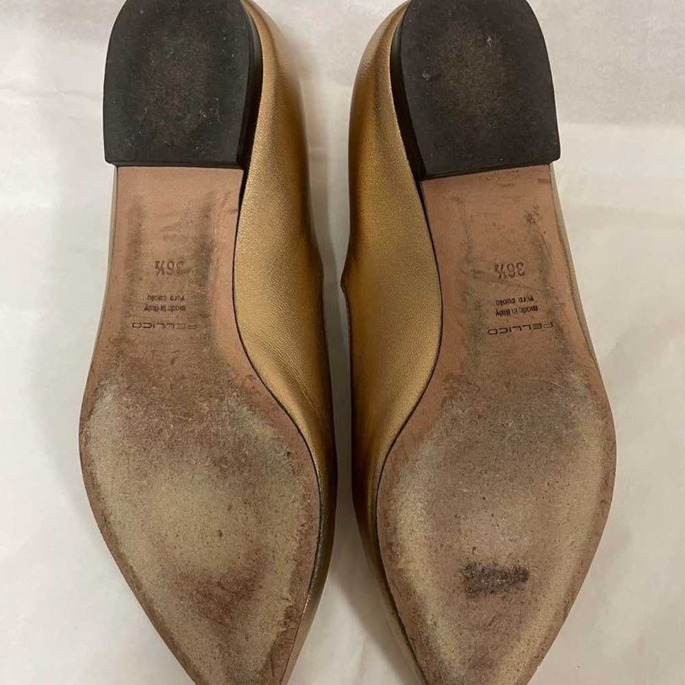 Perlico Flat Pumps Gold Size 36.5. - image 8