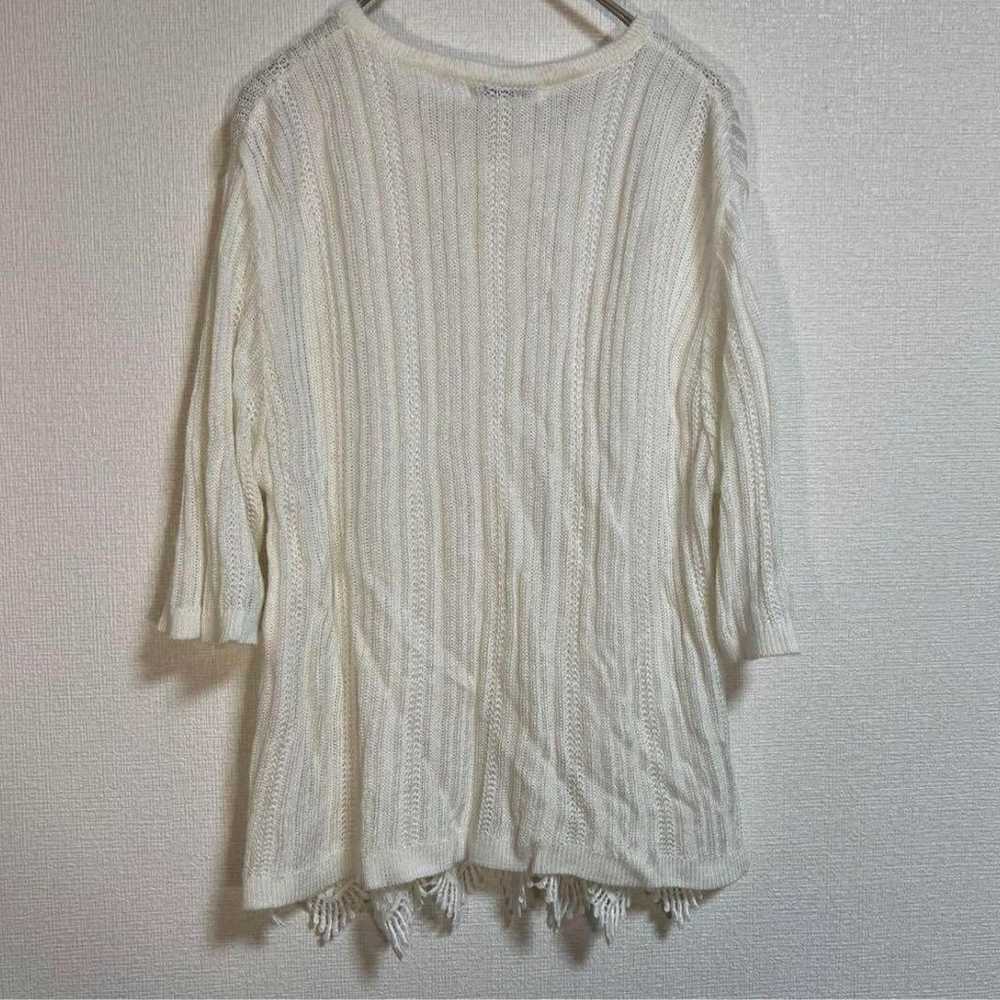 【prime】Prime White Short Sleeve Summer Knit Size M - image 7