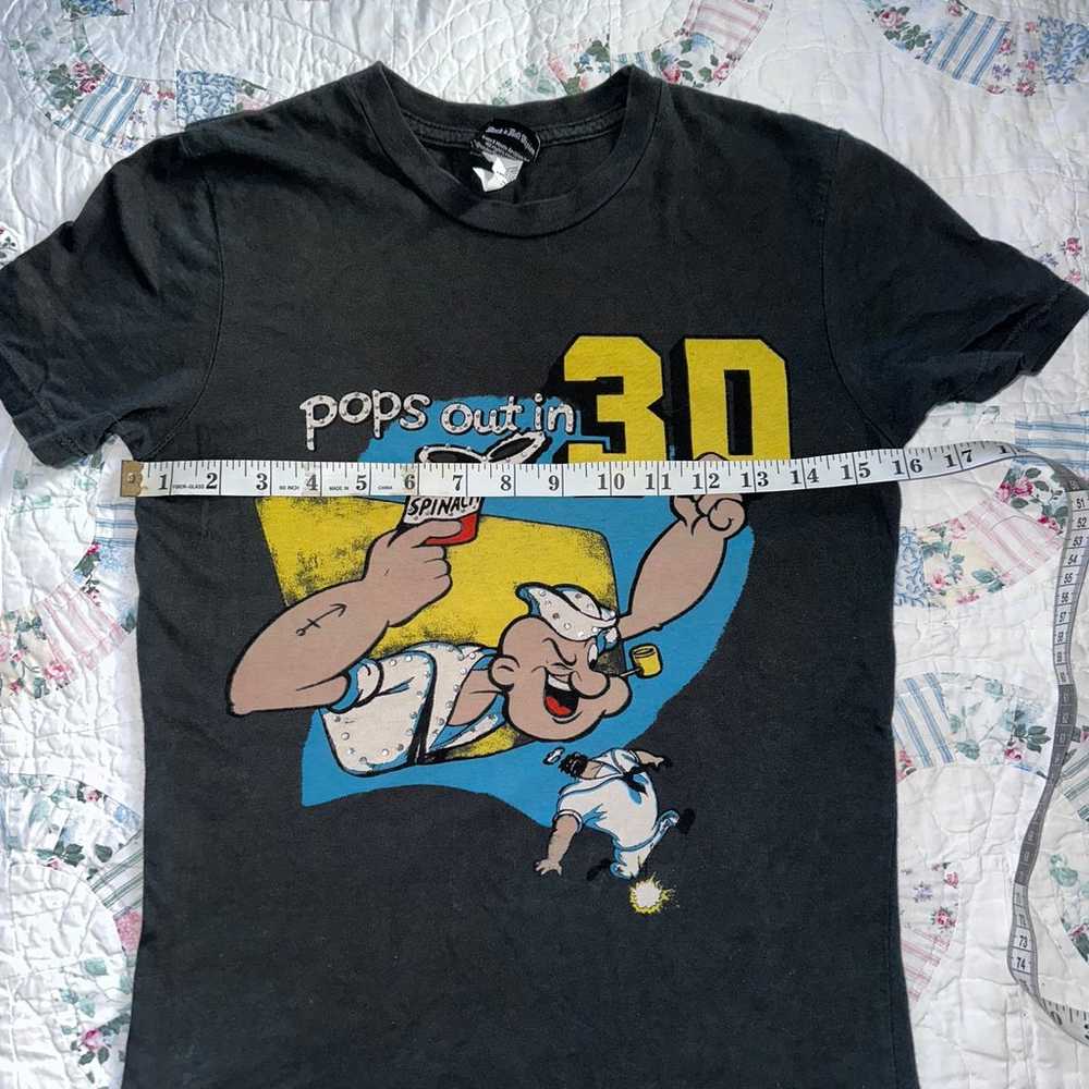 RARE VINTAGE 90's Y2K POPEYE BEDAZZLED TEE BY DRA… - image 8