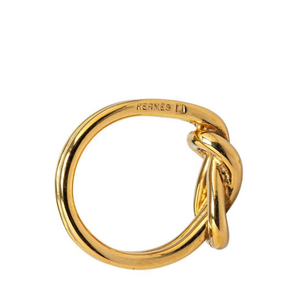 Hermes Hermes Atame Scarf Ring Gold Plated Women'… - image 4