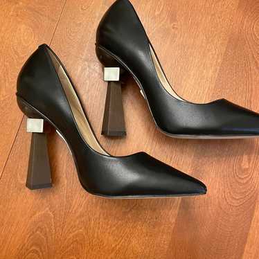 Black leather high heels - image 1