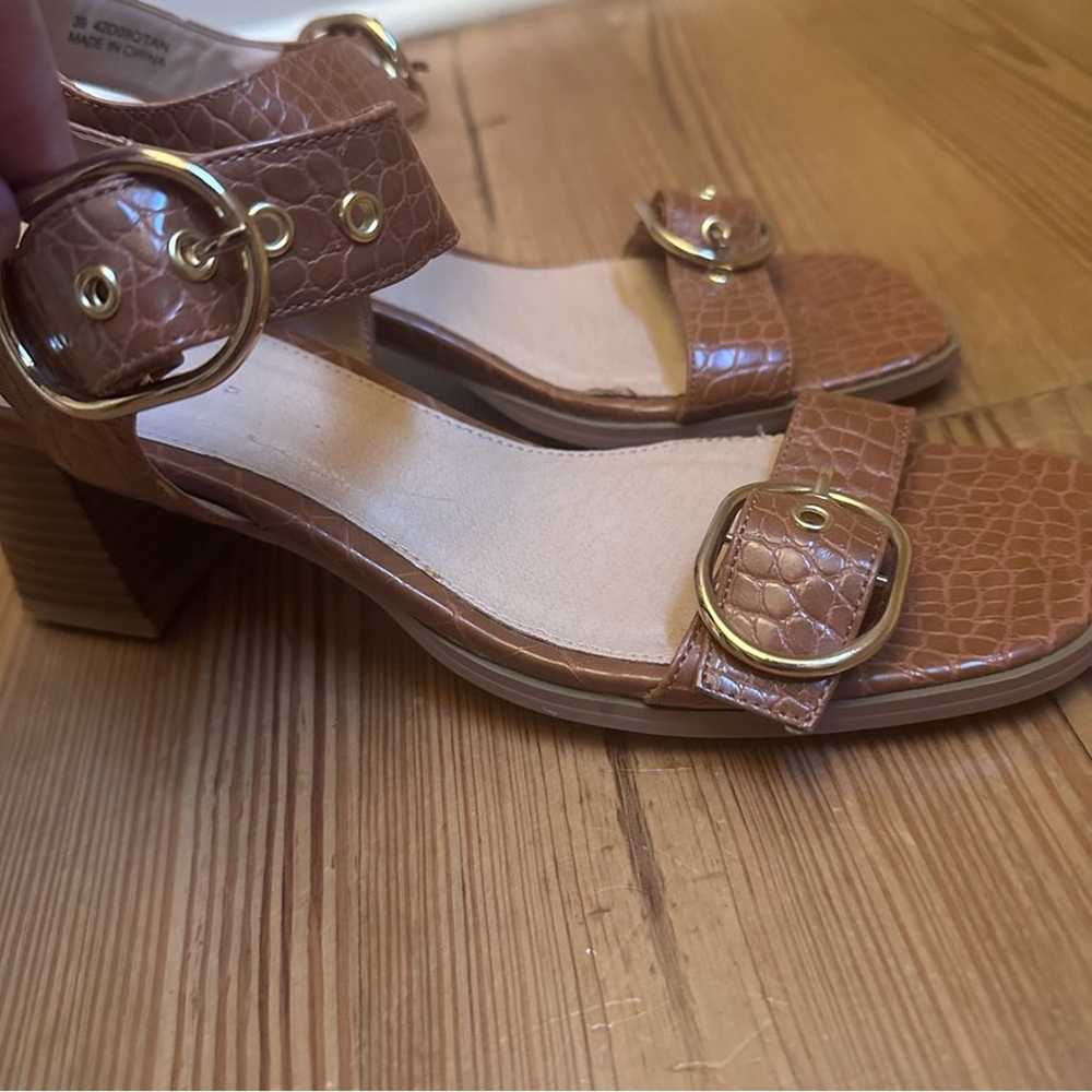 Topshop tan snakeskin heeled sandals SIZE 39 - image 3