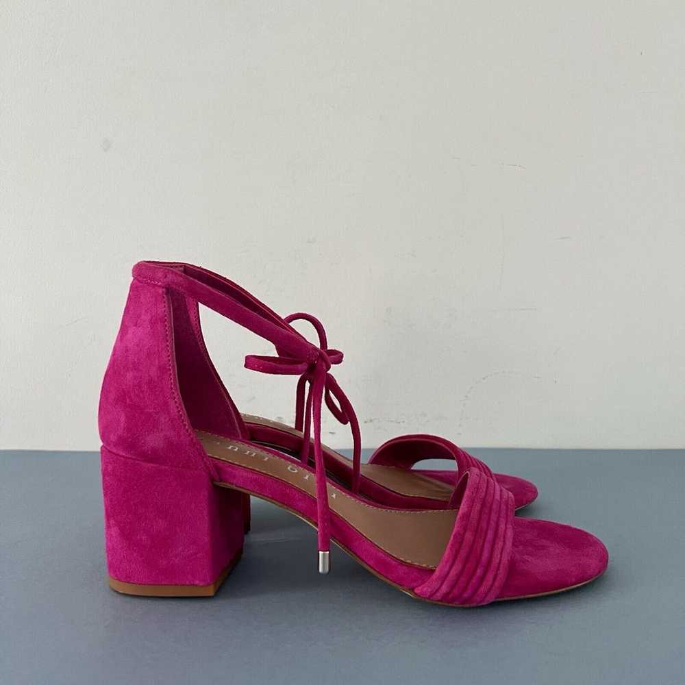 Gianni Bini Rhiaann Ankle Tie Pink Fuchsia Suede … - image 4