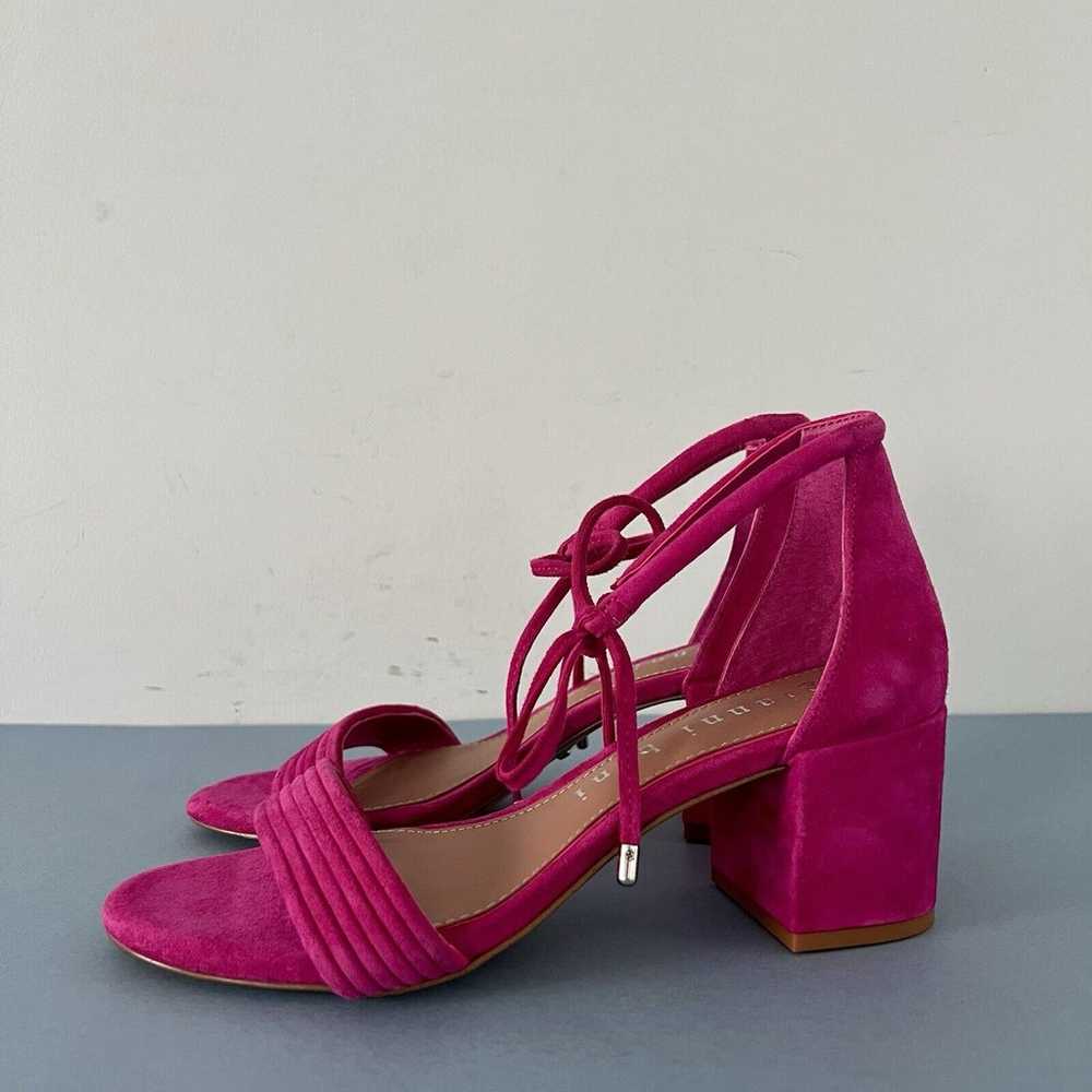 Gianni Bini Rhiaann Ankle Tie Pink Fuchsia Suede … - image 5