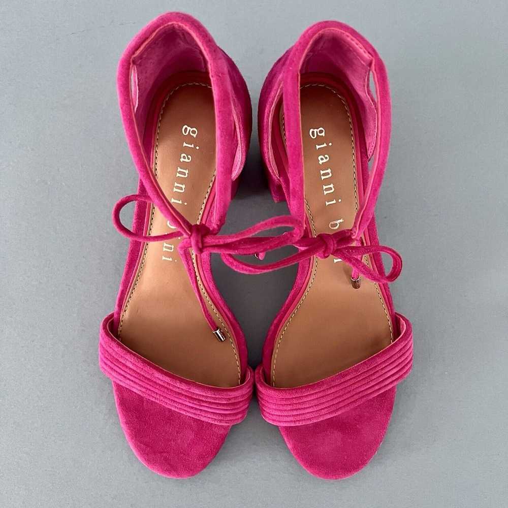 Gianni Bini Rhiaann Ankle Tie Pink Fuchsia Suede … - image 7