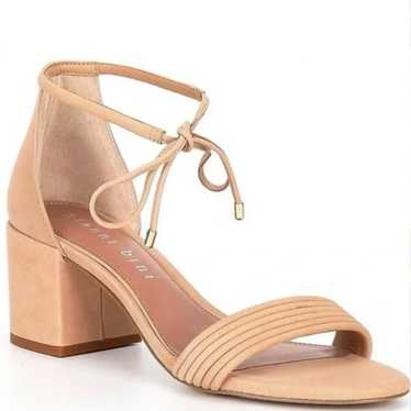 Gianni Bini Rhiaann Ankle Tie Nude Beige Suede Bl… - image 1