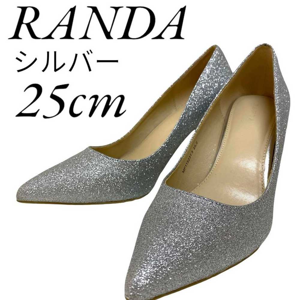 【Excellent Condition】RANDA Pumps Heels Silver Wed… - image 1