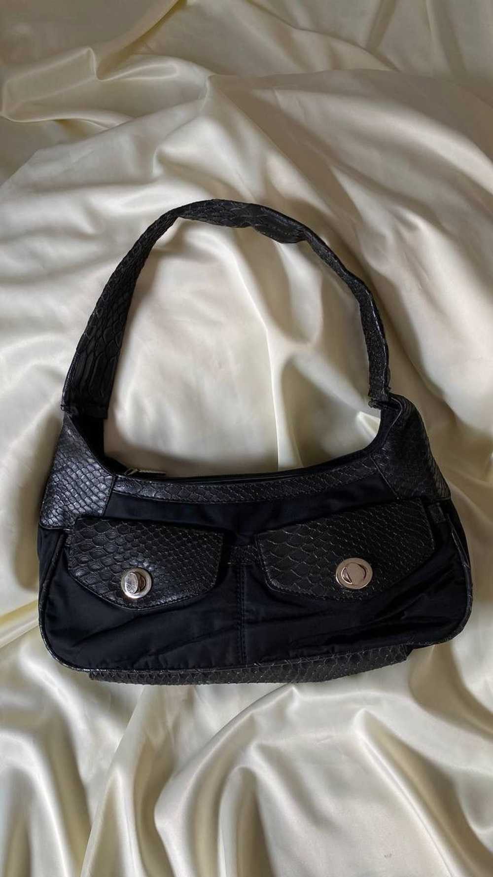 Vintage Vintage leatherette black shoulder bag - image 1