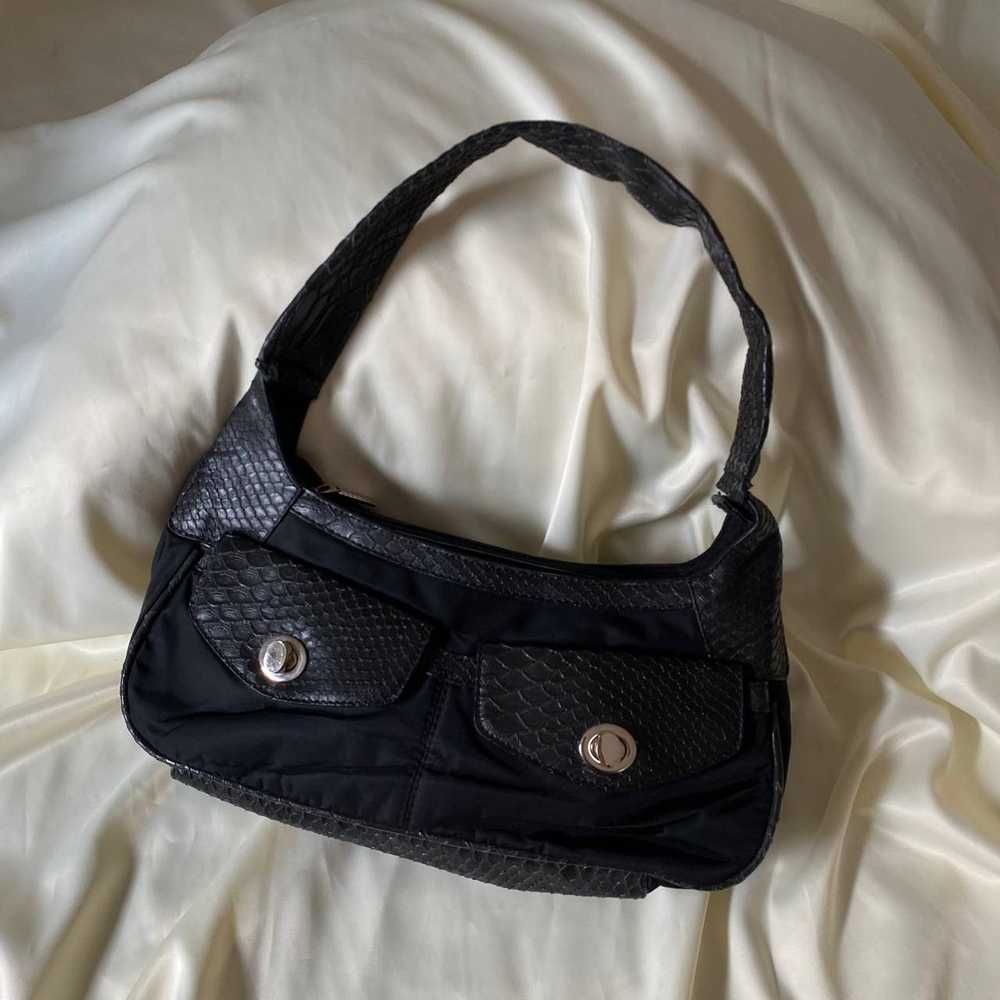 Vintage Vintage leatherette black shoulder bag - image 4