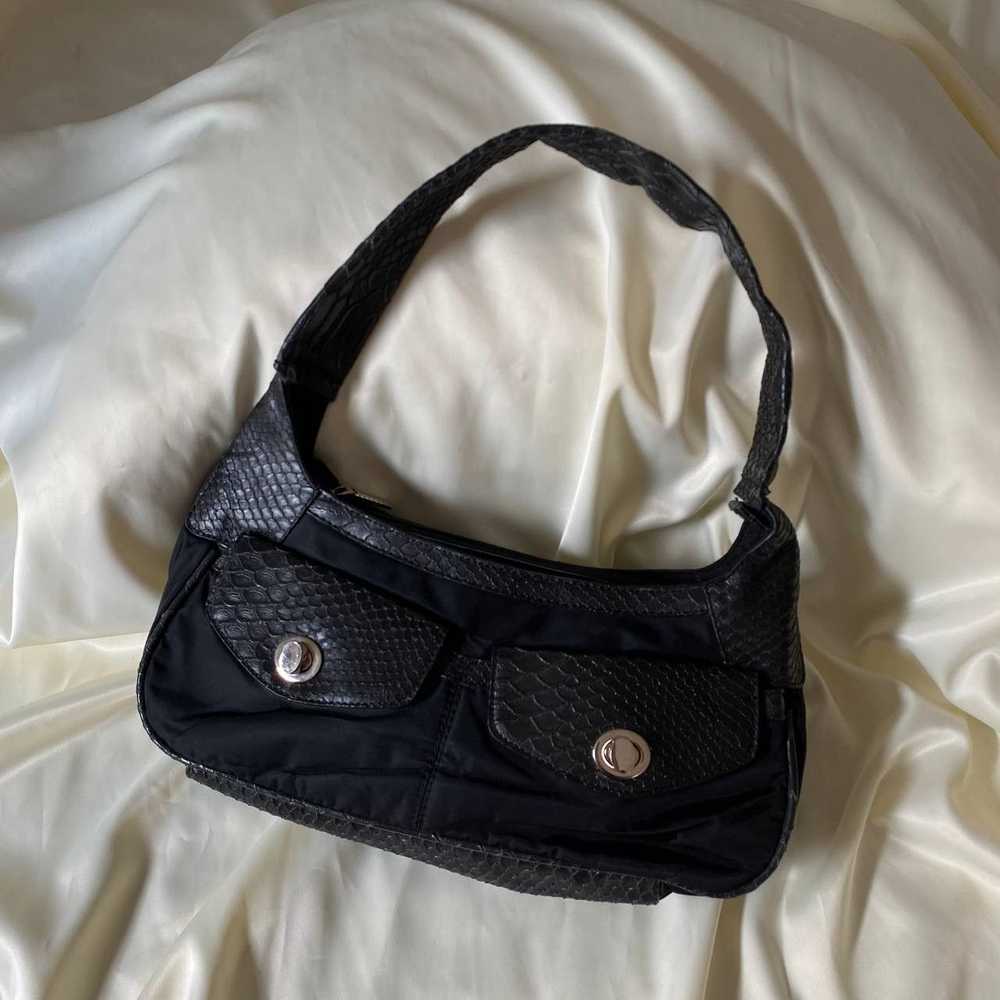 Vintage Vintage leatherette black shoulder bag - image 5