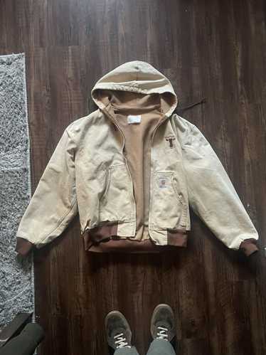 Carhartt Vintage Tan and Brown Carhartt Jacket - image 1