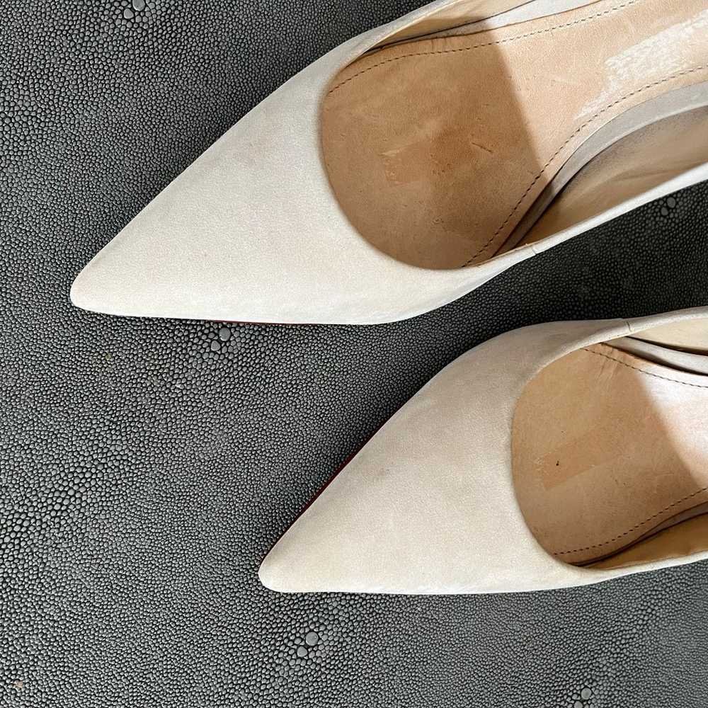 Schutz Lou Beige Suede Pointed Toe Pumps Sz 11 - image 3