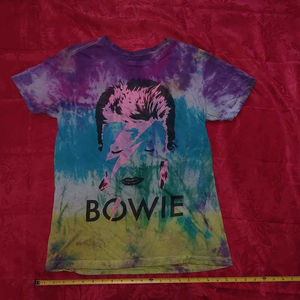 David Bowie Tie Dyed women girls Medium Shirt - image 1