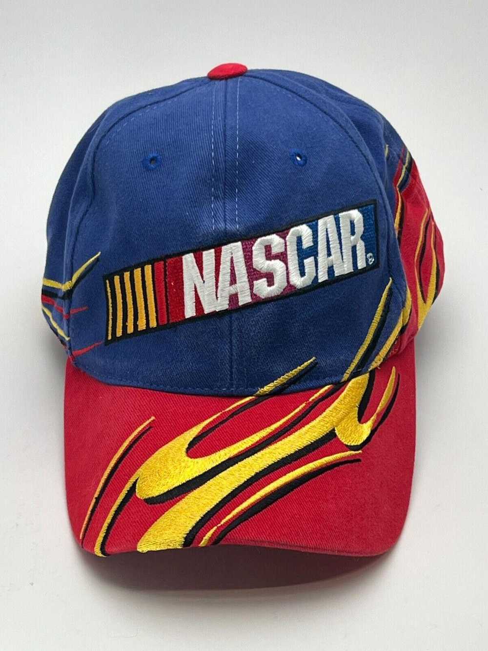 Designer NASCAR Checkered Flag Sport Flames Blue … - image 1