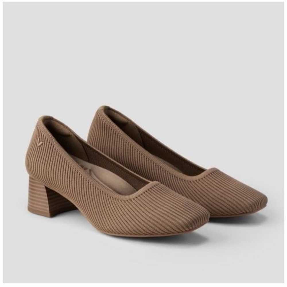 Vivaia Women’s Espresso Brown Tan Square-Toe Chun… - image 3