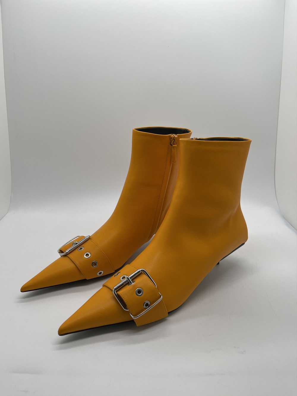 Balenciaga Leather Buckle Knife Heel Boots - image 1