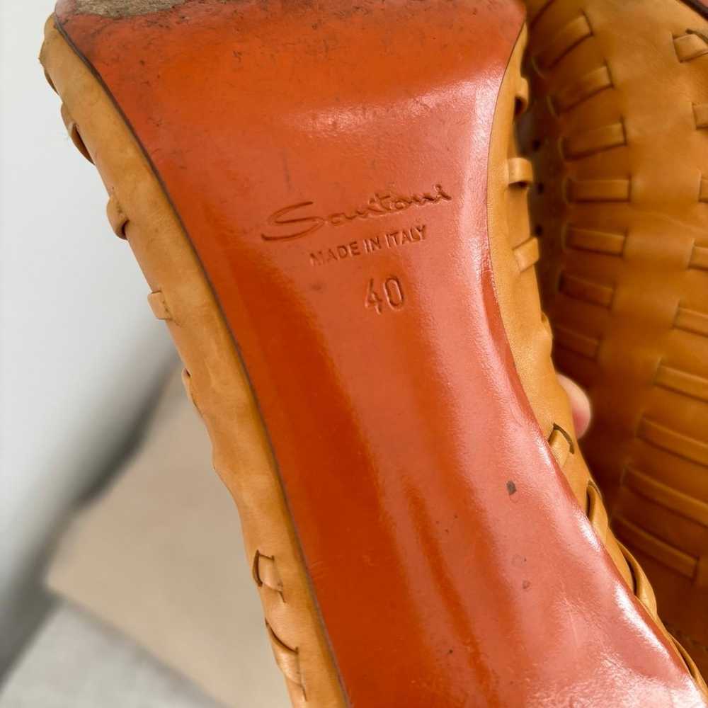 Santoni leather open toe boots - image 5