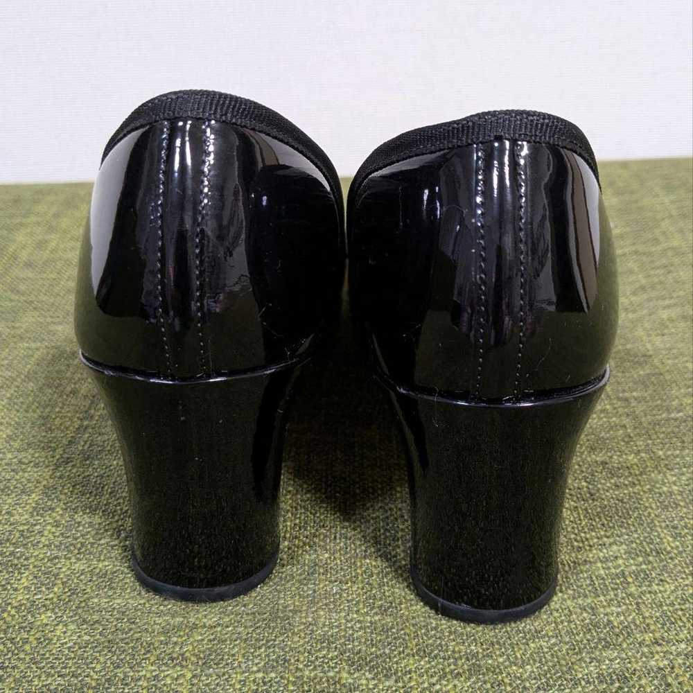 【Excellent Condition】Repetto Heel Enamel Pumps Bl… - image 5