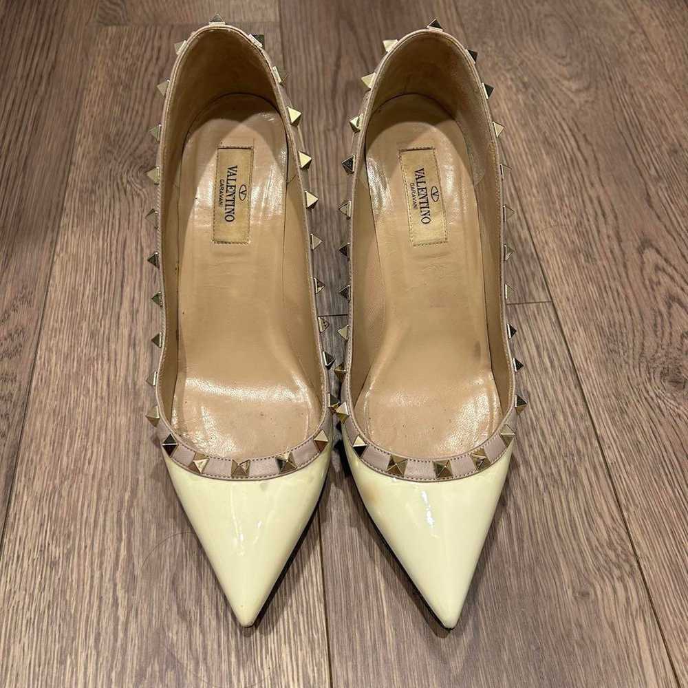 Valentino Ivory Stud High Heel Pumps. - image 1