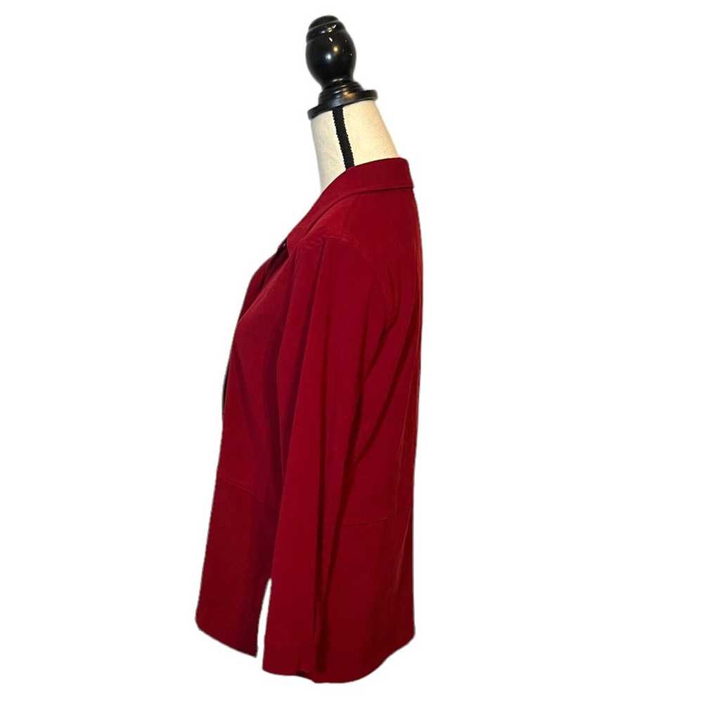 R&K Womens Size 8P Petite Red Suede Feel Top Coll… - image 2