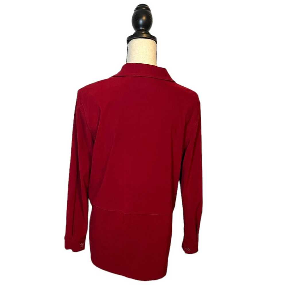 R&K Womens Size 8P Petite Red Suede Feel Top Coll… - image 3