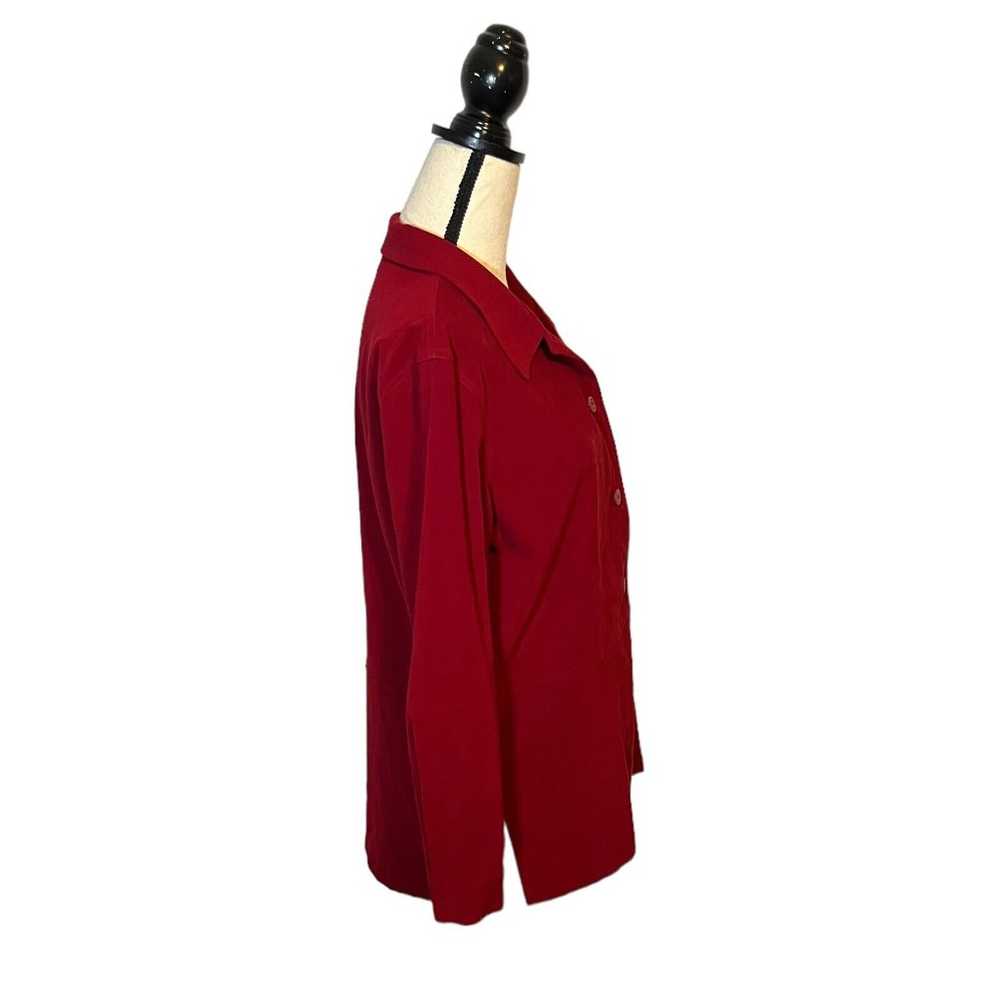 R&K Womens Size 8P Petite Red Suede Feel Top Coll… - image 4