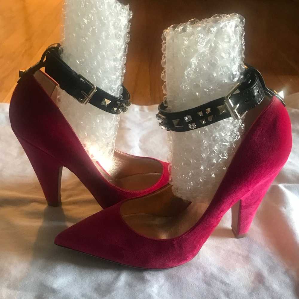 Valentino Studded Velvet Ankle Strap Pump NWOB SZ… - image 9