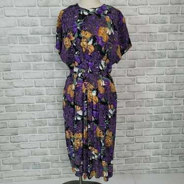 Vintage 80s Pellini Petites Floral Dress