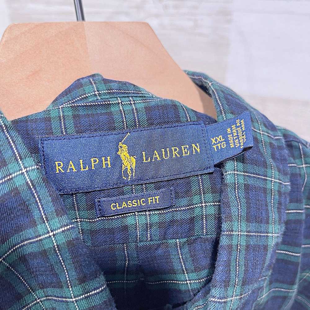 Ralph Lauren Ralph Lauren Flannel Plaid Shirt Blu… - image 5