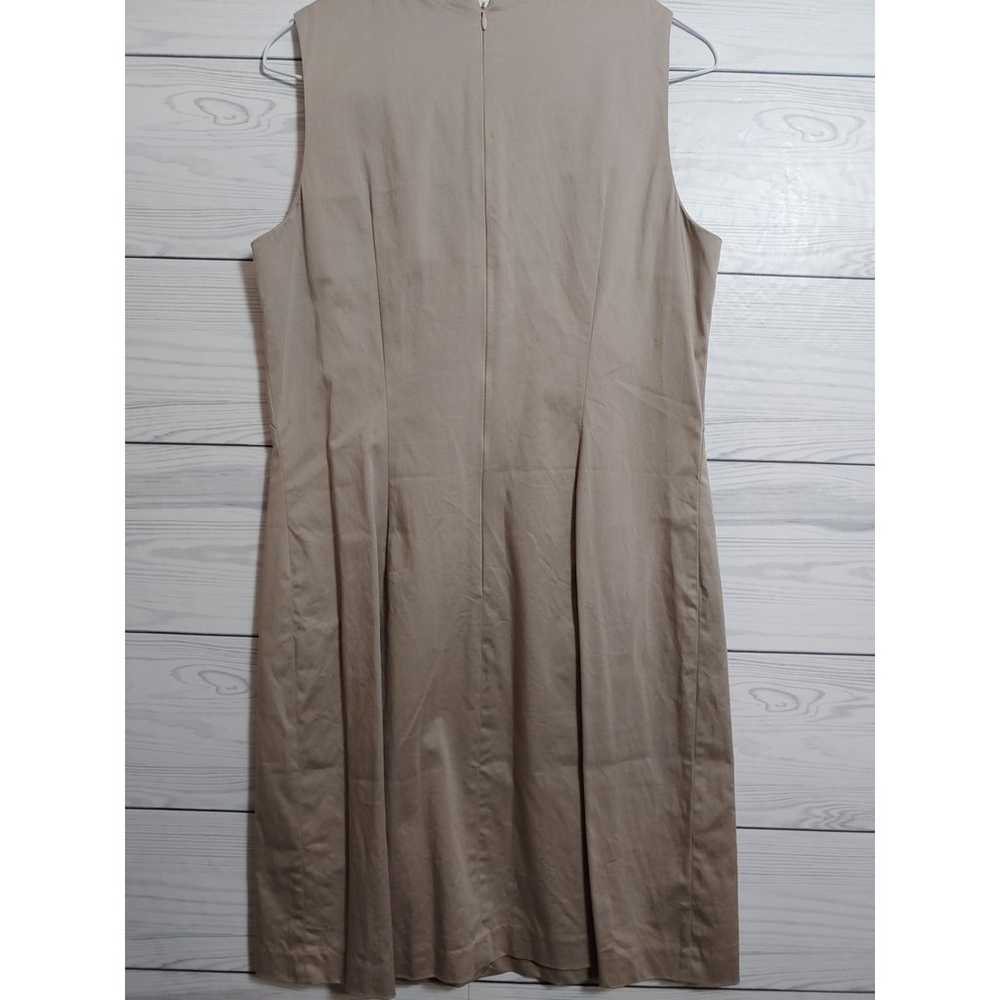 Womens Calvin Klein Khaki Sleeveless Dress sz 8 - image 4