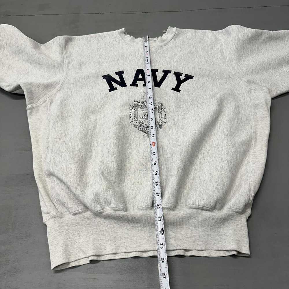 Champion Vintage 80s Navy Reverse Weave Grey Swea… - image 6