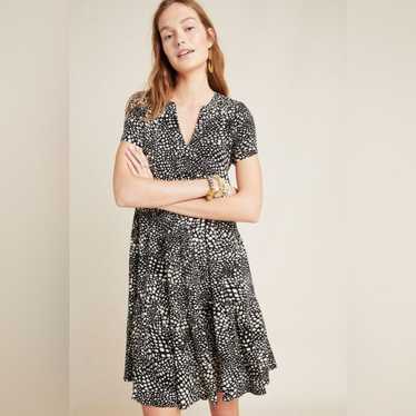 Anthropologie Maeve Harper Tunic Dress V-neck Tie… - image 1