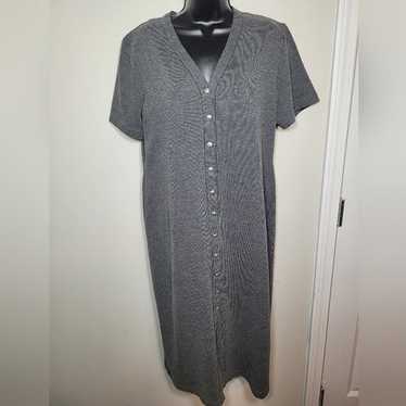 Studio C Button Down Ribbed Midi Dress sz 16 - image 1