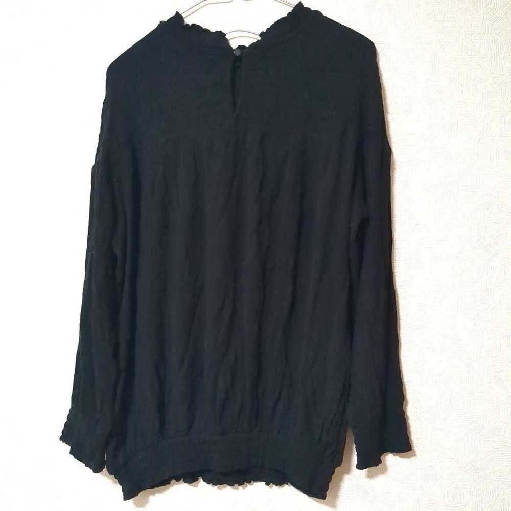 studio clip Black Frill Neck Long Sleeve Top - image 5