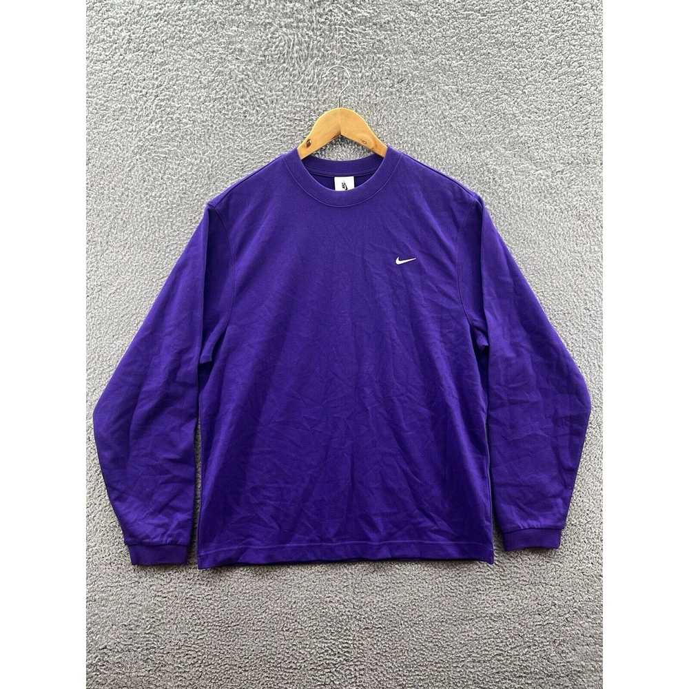 Nike Nike Solo Swoosh Purple Long Sleeve Size Med… - image 1