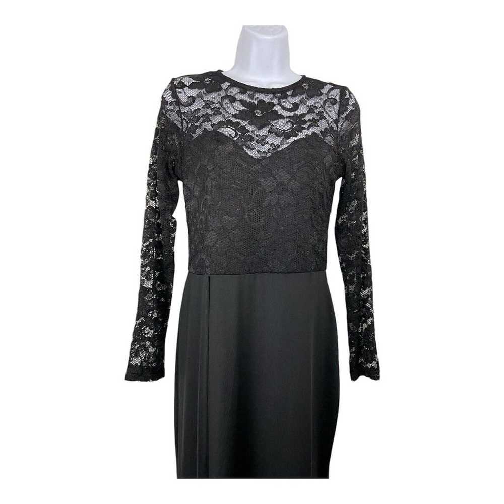 Vintage Unbranded Womens Black Lace Maxi Dress Si… - image 2