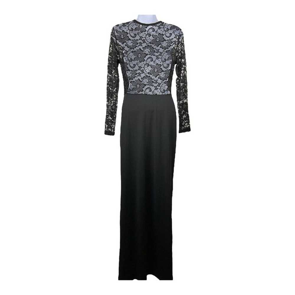 Vintage Unbranded Womens Black Lace Maxi Dress Si… - image 4