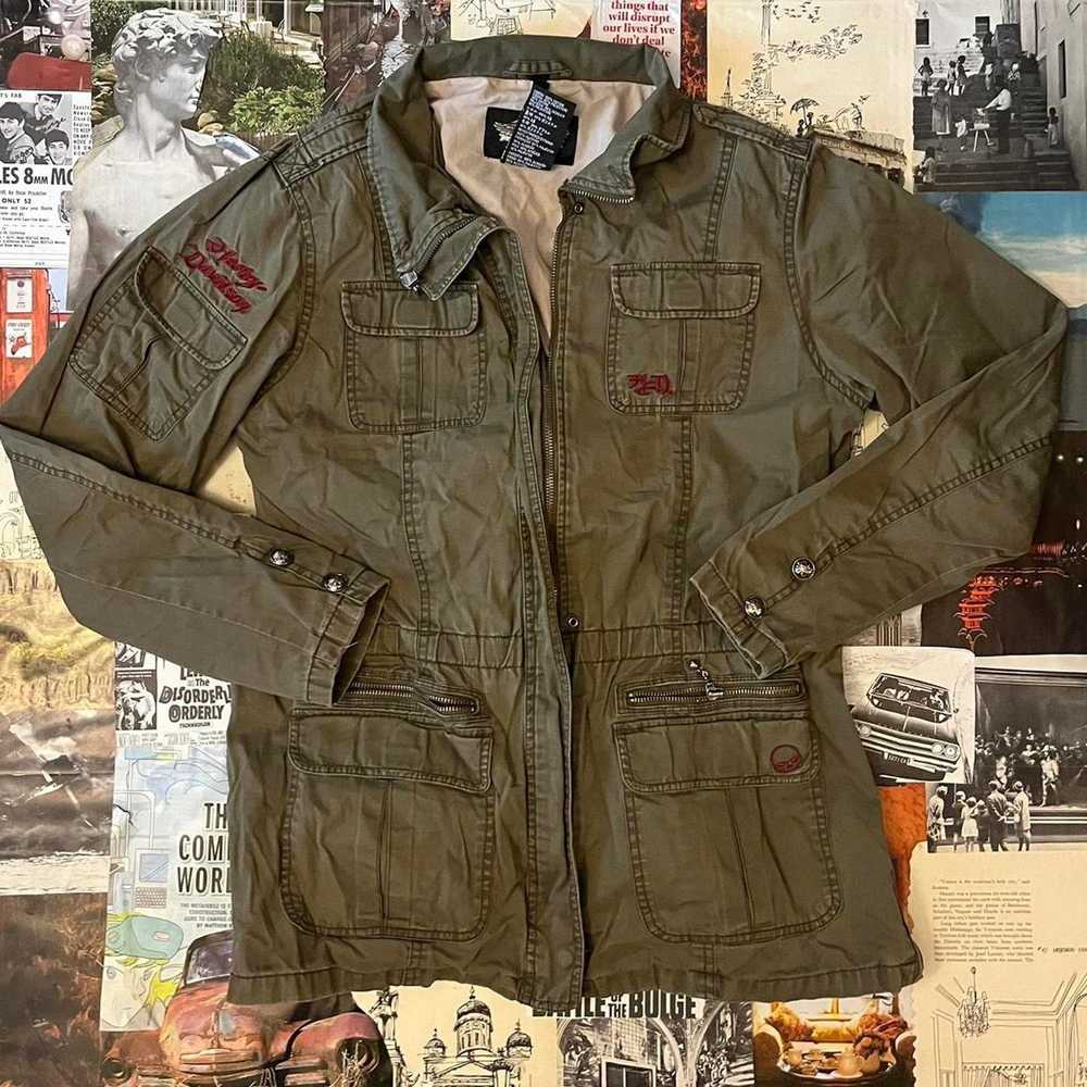 Harley Davidson Harley davidson army style jacket - image 1