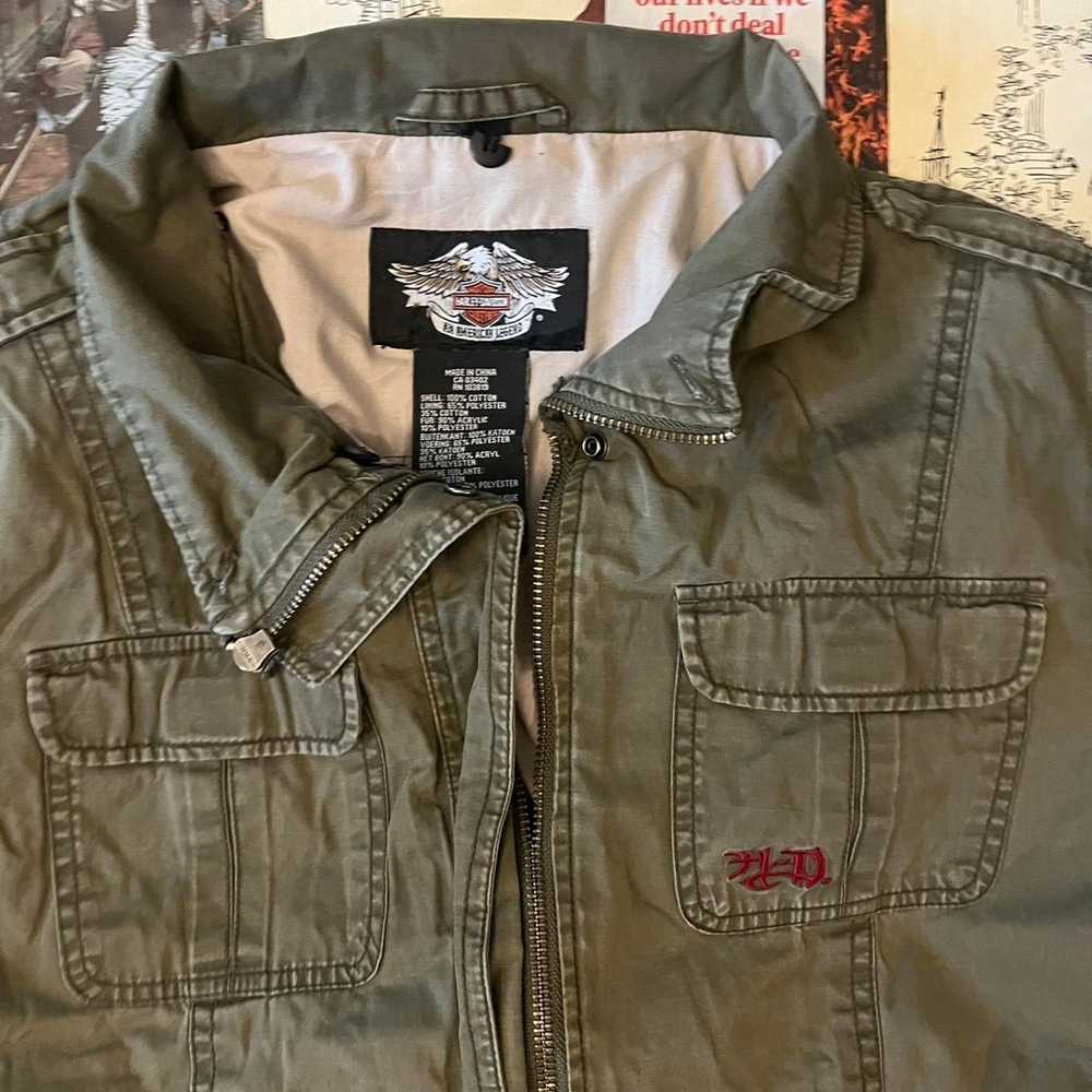 Harley Davidson Harley davidson army style jacket - image 2