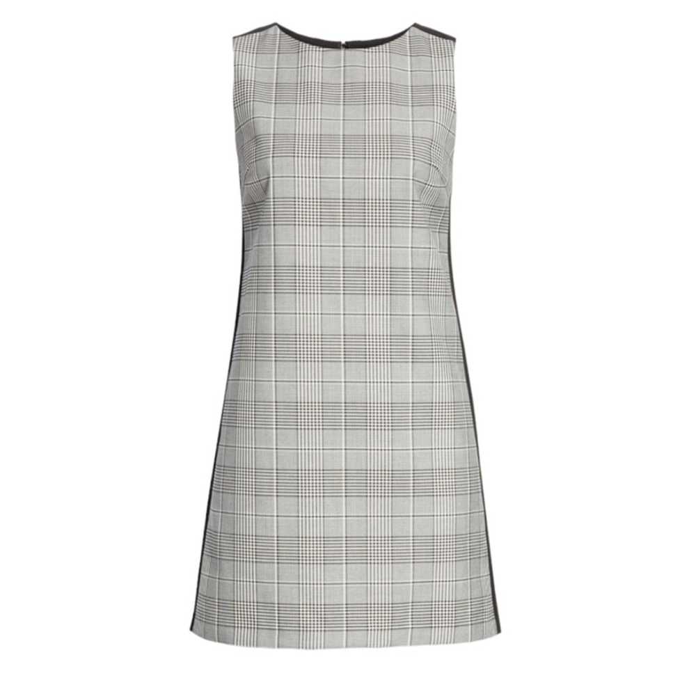 Alice + Olivia Alice + Olivia Plaid Dress in Blac… - image 1