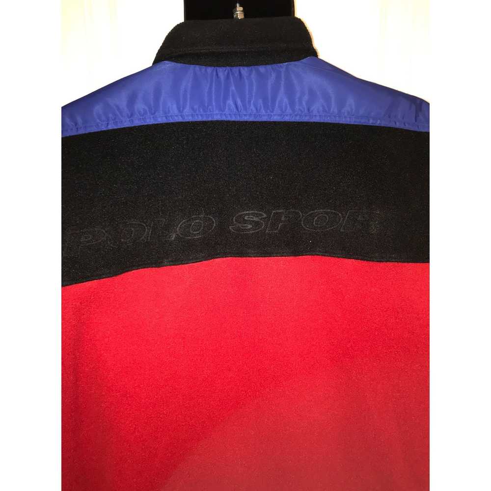 Vintage Polo Sport Men's Red/Black/Blue Fleece Po… - image 3