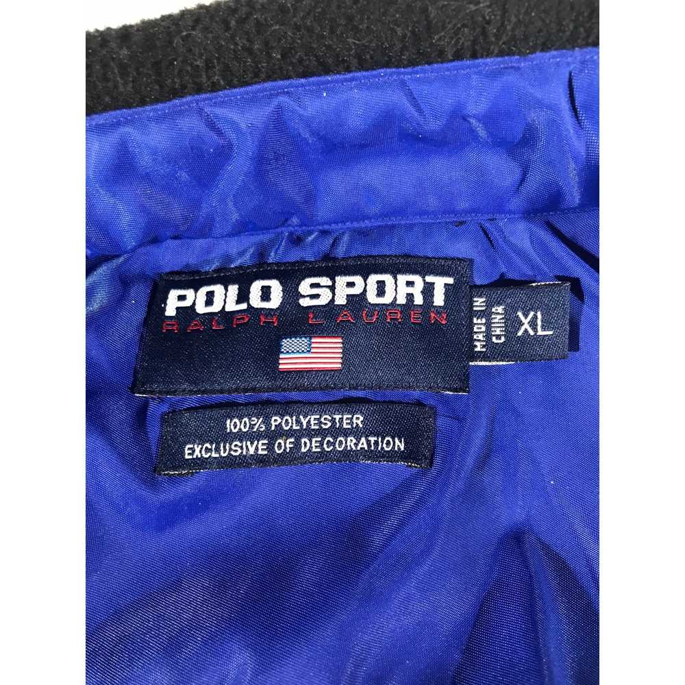 Vintage Polo Sport Men's Red/Black/Blue Fleece Po… - image 4