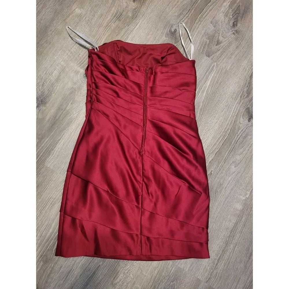 Davids Bridal Strapless Red Mini Dress Cocktail P… - image 6