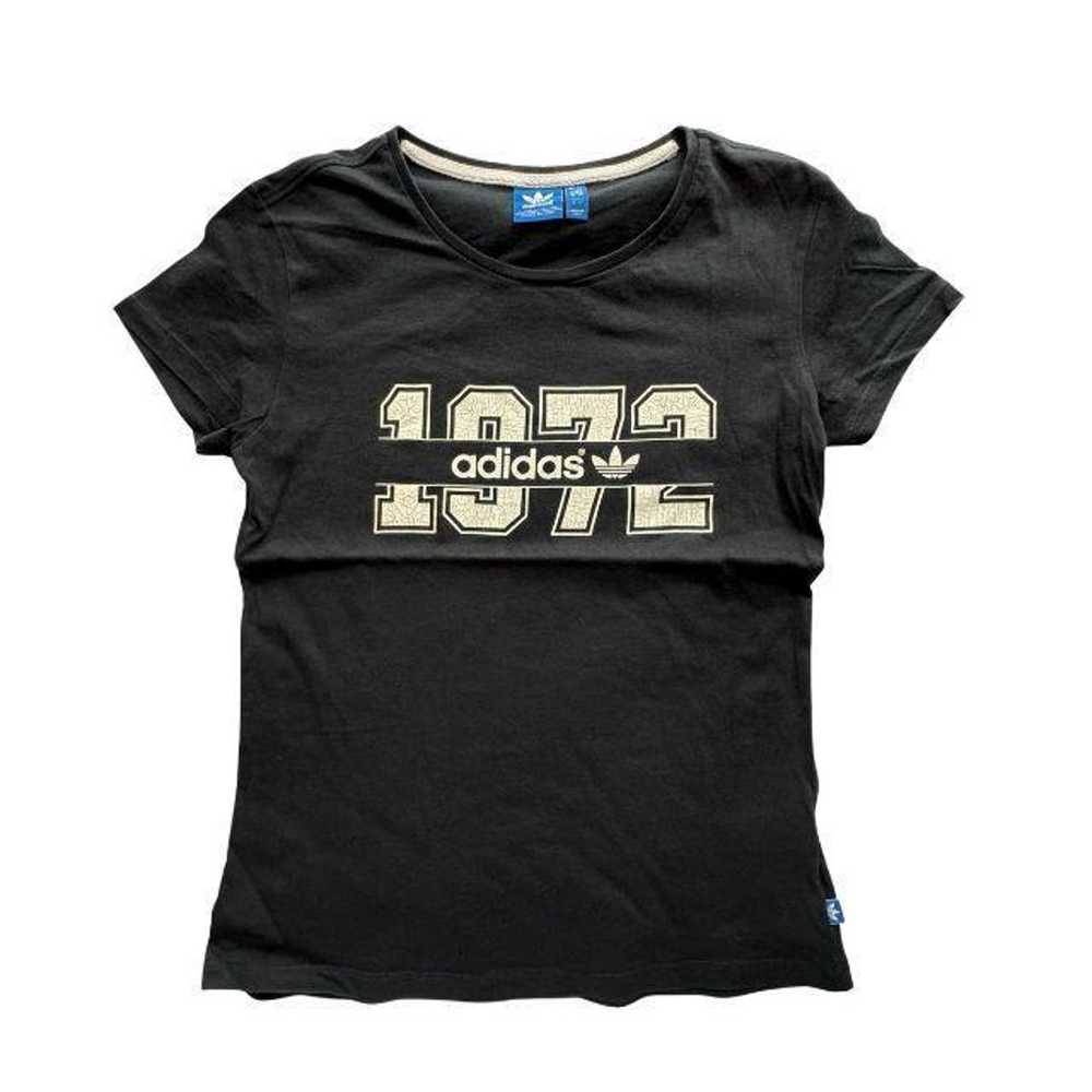 Adidas Originals 1972 Vintage Crack Logo Black T-… - image 1